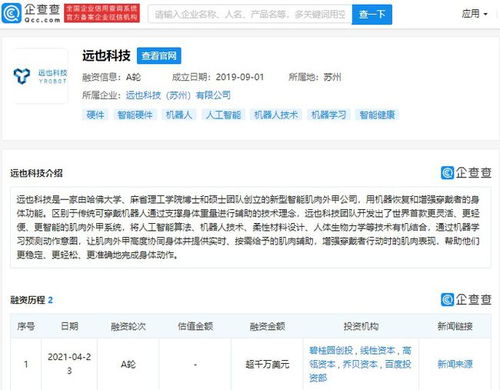 投資動態(tài) 碧桂園創(chuàng)投領(lǐng)投遠(yuǎn)也科技，布局智能肌肉外甲新賽道